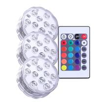 Kit 3 Led Piscina 16 Luzes Colorida Festa Decoração Controle Kit 3 Led Piscina 16 Luzes Colorida Festa Decoração Controle