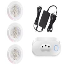 Kit 3 Led Power Led 5w Abs Branco 24 + Fonte + Tomada Wifi