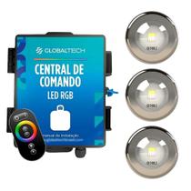 Kit 3 LED RGB 10W + Central de Comando Globaltech 60W Kit 3 LED RGB 10W + Central de Comando Globaltech 60W