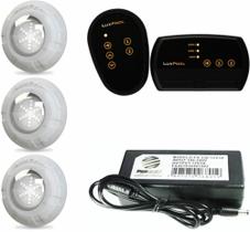 KIT 3 LEDs 9W LUXPOOL + FONTE 3A + CONTROLADOR LUXPOOL 72W