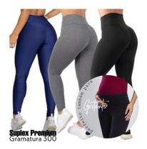 Kit 3 Legging Anticelulite Gestante Academia Levanta Bumbum Tecido Grosso