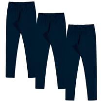 Kit 3 Legging Infantil Flanelada Super Quentinha Elástico no Cós Malwee