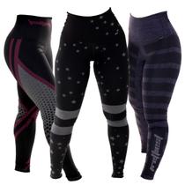 Kit 3 leggings mescla sublimada não fica transparente