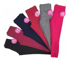 Kit 3 Leggins Suplex Infantil 1 Ao 8 Cores Variadas