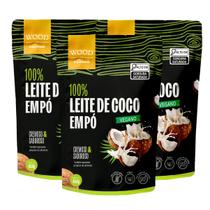 Kit 3 Leite de Coco em Pó 100% Puro Vegano Sem Lactose 454g Kit 3 Leite de Coco em Pó 100% Puro Vegano Sem Lactose 454g