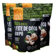 Kit 3 Leite de Coco em Pó 100 Vegetal Vegano Sem Lactose 907g Kit 3 Leite de Coco em Pó 100 Vegetal Vegano Sem Lactose 907g
