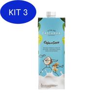 Kit 3 Leite vegetal A Tal da castanha - Caju e Coco 1 Litro