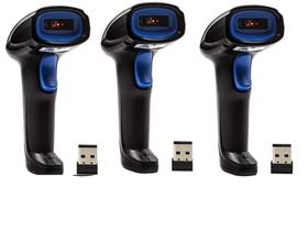 Kit 3 Leitor De Codigo De Barras Sem Fio Yieqin Mod. 1100lw