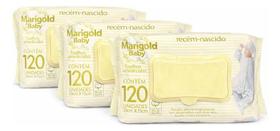 Kit 3 Lencinho Umedecido Bebê Marigold Sensitive Rn Atacado