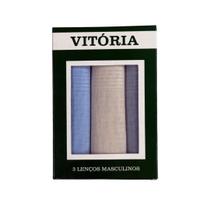Kit 3 Lenço de Bolso Masculino para Terno Vitoria