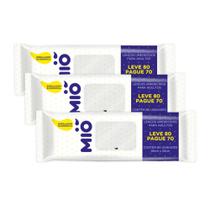 Kit 3 Lenço Umedecido para Adultos Mió Leve 80 Pague 70 Unidades
