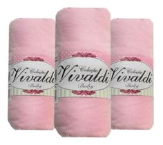 Kit 3 Lençol Bebê Berço Americano com elástico 100% algodão coleção Vivaldi 66.02.0001 Sul Brasil