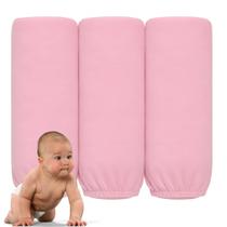 Kit 3 Lençol para Bebê Mini Berço 100% Algodão com Elástico