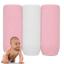 Kit 3 Lençol para Bebê Mini Berço 100% Algodão com Elástico