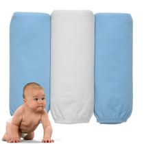 Kit 3 Lençol para Bebê Mini Berço 100% Algodão com Elástico