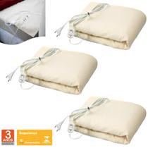 Kit 3 Lençol Térmico Solteiro 88x188cm Elétrico Tradicional 2 Temperaturas - Sulterm Kit 3 Lençol Térmico Solteiro 88x188cm Elétrico Tradicional 2 Temperaturas - Sulterm