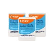 Kit 3 Lenços Para Banho 30cmx35cm Cremer Cada PACOTE COM 100 UNIDADES