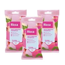 Kit 3 Lenços Umedecidos Antissépticos Yoga Ricca 10 unidades