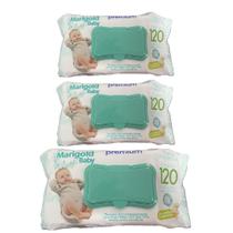 KIT 3 Lenços Umedecidos com Camomila Marigold Baby KIT 3 Lenços Umedecidos com Camomila Marigold Baby