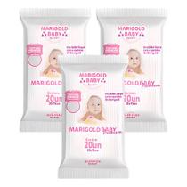 Kit 3 Lenços Umedecidos Marigold Pocket C/ 20 Un