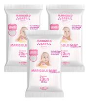 Kit 3 Lenços Umedecidos Marigold Pocket C/ 20 Un