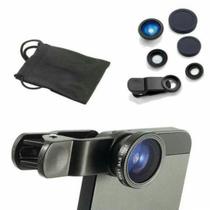 Kit 3 Lentes Olho De Peixe Smartphone Celular Fish Eye Detalhe Foco Zoom Aproxima óptico Olhar