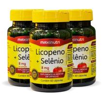 Kit 3 Licopeno com Selênio 60 cápsulas Maxinutri