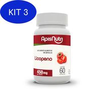 Kit 3 Licopeno De Tomate (60 Capsulas) 450 Mg