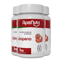 Kit 3 Licopeno de tomate Apisnutri 60 cápsulas Kit 3 Licopeno de tomate Apisnutri 60 cápsulas