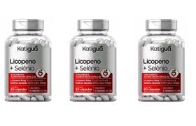 Kit 3 Licopeno + Selênio 60 Capsulas Katigua