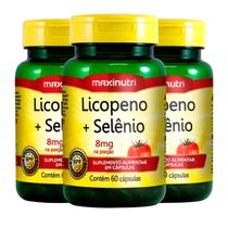 Kit 3 Licopeno + Selênio Maxinutri 60 Cápsulas