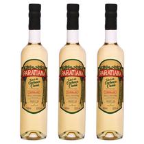 Kit 3 Licores de Cachaça Paratiense 500 ml Creme Sabores Fino Tradicional Coquetéis Exóticos Sobremesa Nacional