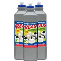 Kit 3 Limpa Alumínio Reax Maçã Verde 500 Ml Limpeza Total Kit 3 Limpa Alumínio Reax Maçã Verde 500 Ml Limpeza Total