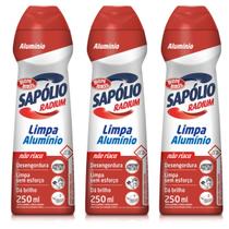 KIT 3 Limpa Alumínio Sapólio Radium Bombril 250 ml KIT 3 Limpa Alumínio Sapólio Radium Bombril 250 ml