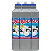 Kit 3 Limpa Alumínio Tradicional Reax 500ml Limpa Totalmente Kit 3 Limpa Alumínio Tradicional Reax 500ml Limpa Totalmente