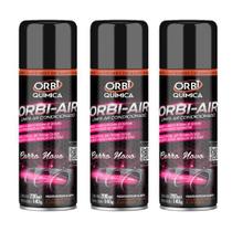 KIT 3 Limpa Ar Condicionado Automotivo Spray Higienização Orbi Air 200 ml