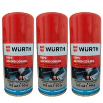 Kit 3 Limpa Ar Condicionado Higienizador Automotivo Carro Novo 145 ml Wurth Kit 3 Limpa Ar Condicionado Higienizador Automotivo Carro Novo 145 ml Wurth