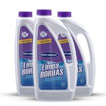 Kit 3 limpa bordas hidroazul para piscina removedor de gorduras Kit 3 limpa bordas hidroazul para piscina removedor de gorduras