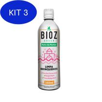 Kit 3 Limpa Brinquedos Baby Biodegradável Bioz Green 350Ml