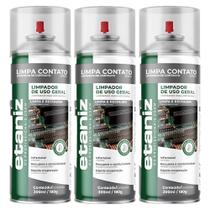 Kit 3 limpa contato elétrico eletrônico spray limpa e restaura etaniz Kit 3 limpa contato elétrico eletrônico spray limpa e restaura etaniz