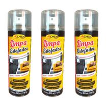 Kit 3 limpa estofados banco sofa espuma magica aerossol 300ml allchem