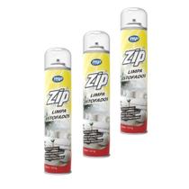 Kit 3 Limpa Estofados Higienização a Seco Zip Clean Limpeza Profunda 300ML Mundial Prime