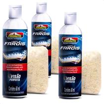 Kit 3 Limpa Faróis Visão Perfeita Proauto 60 Ml