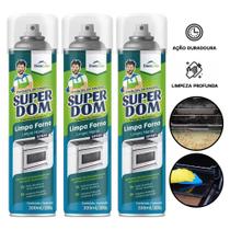 Kit 3 Limpa Forno Micro Ondas Dom Line Desengordurante 200g