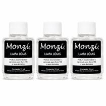Kit 3 Limpa Joias Ouro 18k Monzi Original 35ml