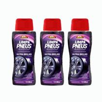 Kit 3 Limpa Pneus Classic Micro Partículas Pretinho Proauto
