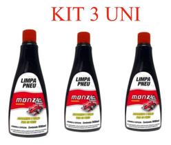 Kit 3 limpa pneus monza 500 ml