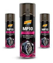 Kit 3 Limpa Pneus Spray 300ml Mundial Prime Pretinho Brilho Proteção