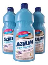 Kit 3 Limpa Porcelanatos Azulim Lavanda 750ml - Brilho e Frescor