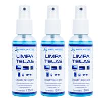 Kit 3 limpa telas azul implastec 120ml